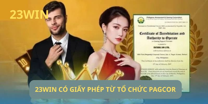 23win có giấy phép từ tổ chức PAGCOR
